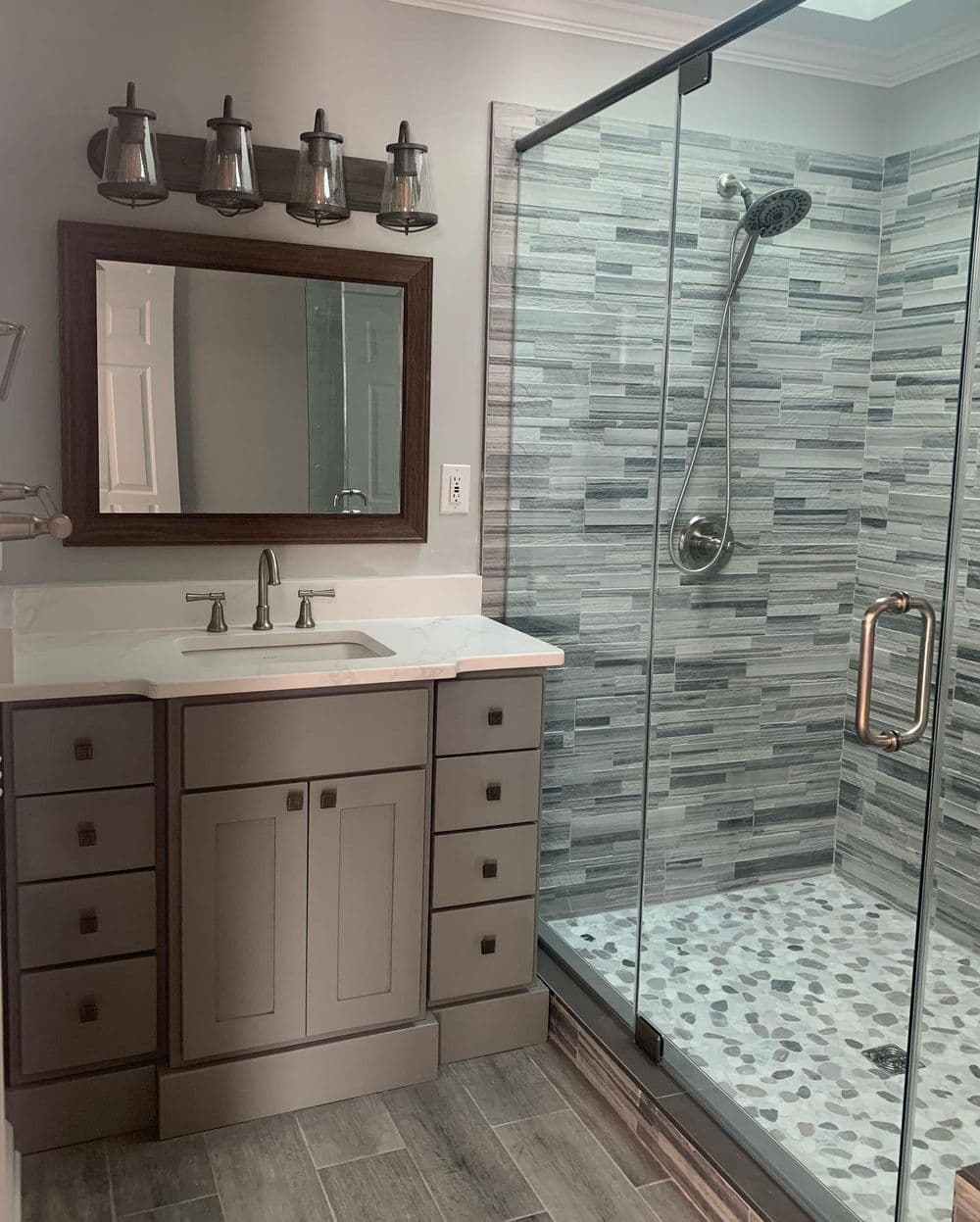 Master Bathroom Remodel in Yadkinville NC Goes From Dated to Stunning